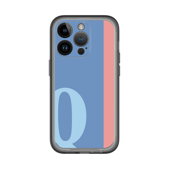 Slim Protection Premium Case［ オリジナル - initial color line - Q blue ］