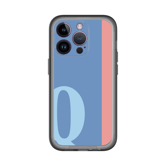 Slim Protection Premium Case［ オリジナル - initial color line - Q blue ］