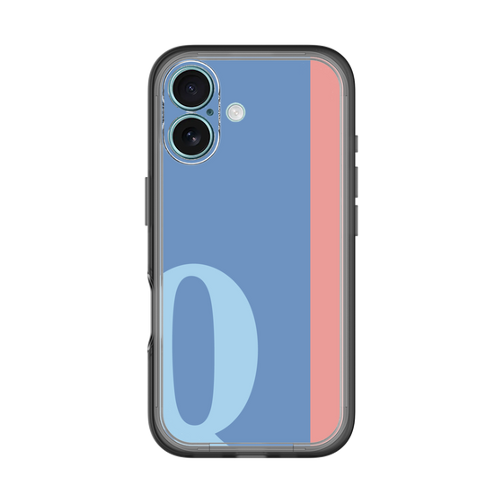 Slim Protection Premium Case［ オリジナル - initial color line - Q blue ］