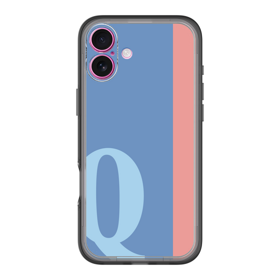 Slim Protection Premium Case［ オリジナル - initial color line - Q blue ］