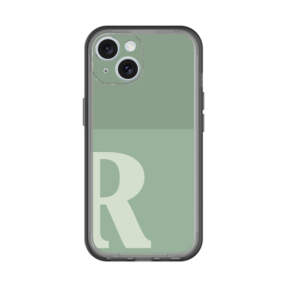 Slim Protection Premium Case［ オリジナル - initial two tone - R green ］
