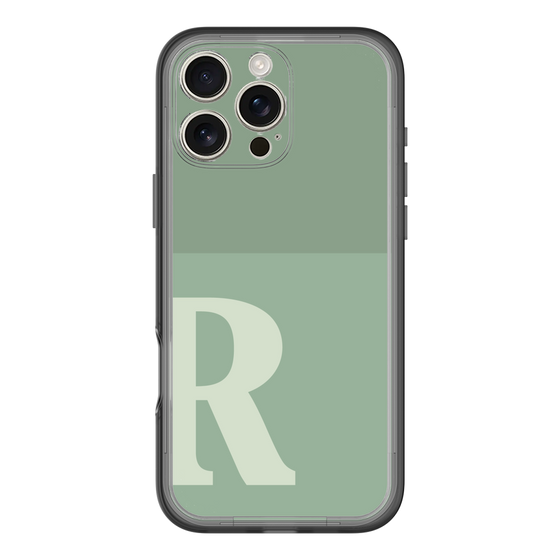 Slim Protection Premium Case［ オリジナル - initial two tone - R green ］