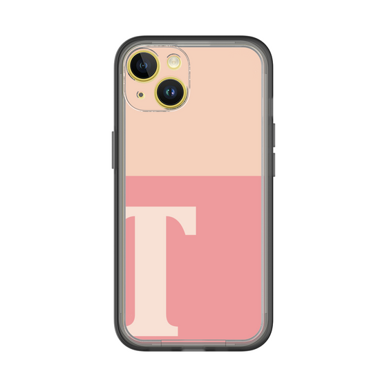 Slim Protection Premium Case［ オリジナル - initial two tone - T pink ］