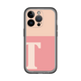 Slim Protection Premium Case［ オリジナル - initial two tone - T pink ］