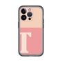 Slim Protection Premium Case［ オリジナル - initial two tone - T pink ］