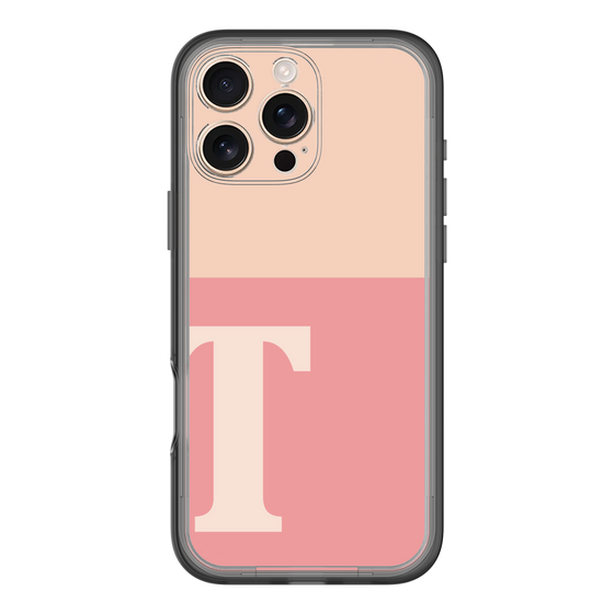 Slim Protection Premium Case［ オリジナル - initial two tone - T pink ］