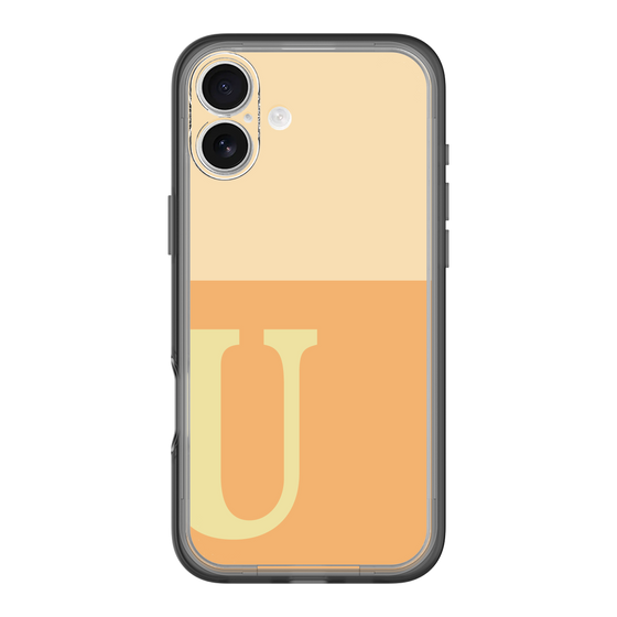 Slim Protection Premium Case［ オリジナル - initial two tone - U orange ］