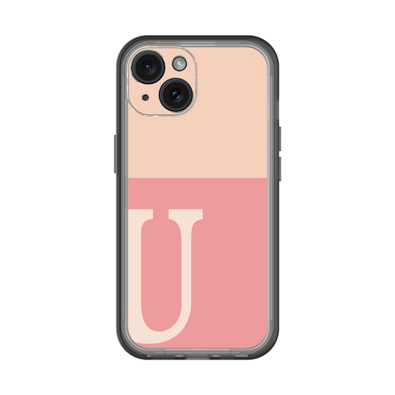 Slim Protection Premium Case［ オリジナル - initial two tone - U pink ］