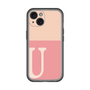 Slim Protection Premium Case［ オリジナル - initial two tone - U pink ］