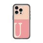 Slim Protection Premium Case［ オリジナル - initial two tone - U pink ］