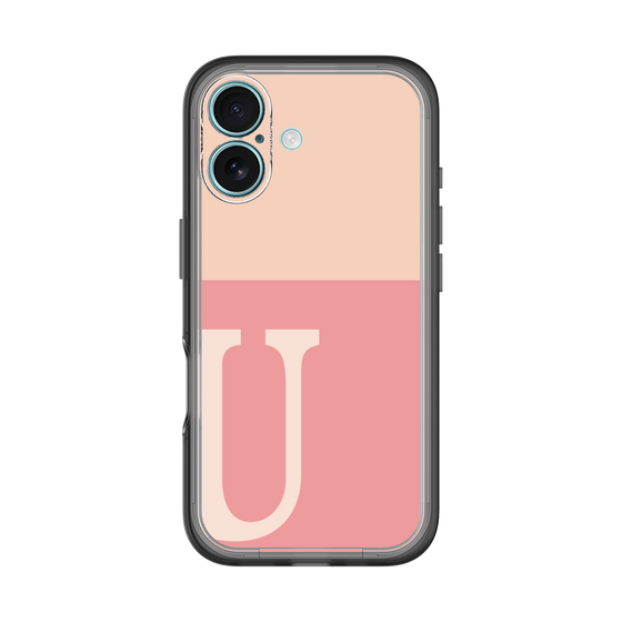 Slim Protection Premium Case［ オリジナル - initial two tone - U pink ］