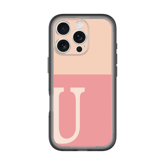 Slim Protection Premium Case［ オリジナル - initial two tone - U pink ］