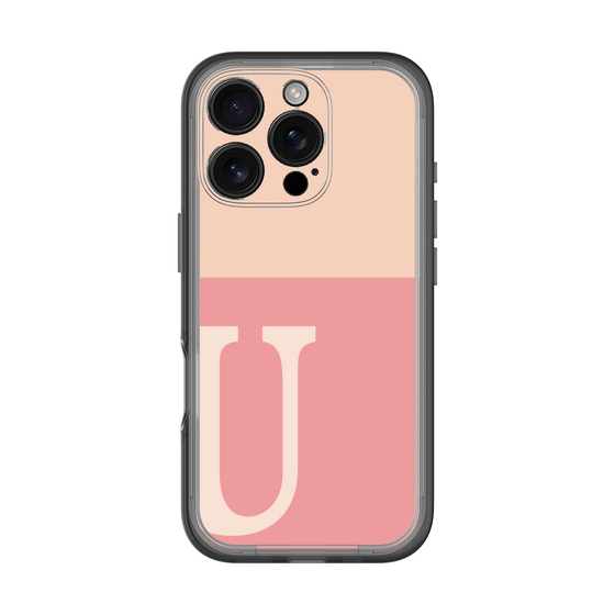 Slim Protection Premium Case［ オリジナル - initial two tone - U pink ］