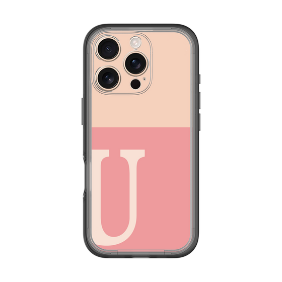 Slim Protection Premium Case［ オリジナル - initial two tone - U pink ］