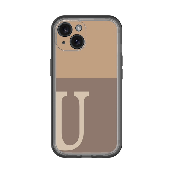 Slim Protection Premium Case［ オリジナル - initial two tone - U brown ］