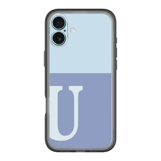 Slim Protection Premium Case［ オリジナル - initial two tone - U blue ］