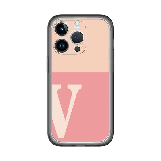 Slim Protection Premium Case［ オリジナル - initial two tone - V pink ］