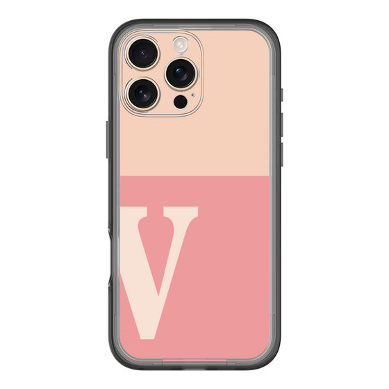 Slim Protection Premium Case［ オリジナル - initial two tone - V pink ］
