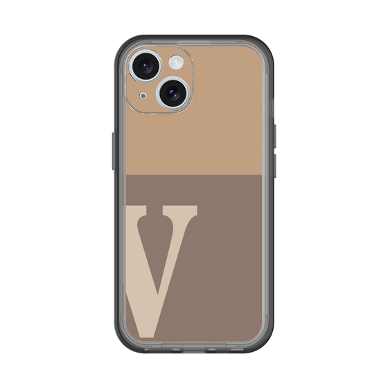 Slim Protection Premium Case［ オリジナル - initial two tone - V brown ］