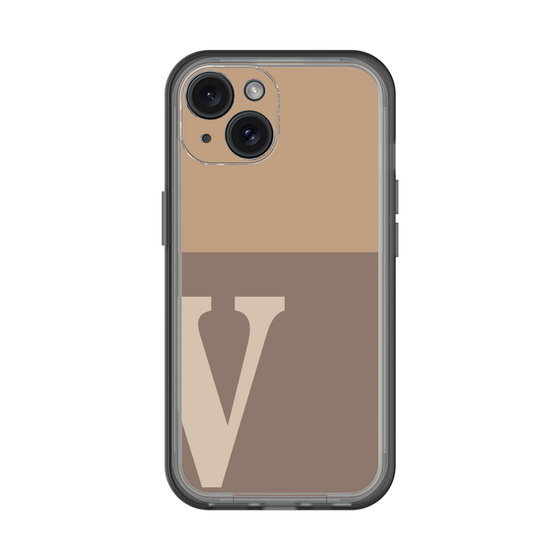 Slim Protection Premium Case［ オリジナル - initial two tone - V brown ］