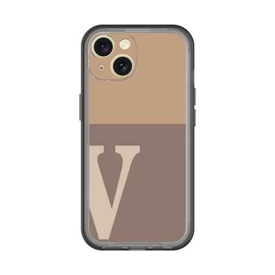 Slim Protection Premium Case［ オリジナル - initial two tone - V brown ］