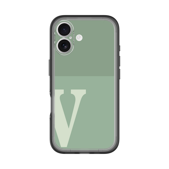 Slim Protection Premium Case［ オリジナル - initial two tone - V green ］
