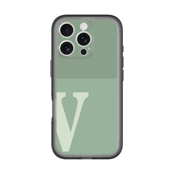 Slim Protection Premium Case［ オリジナル - initial two tone - V green ］