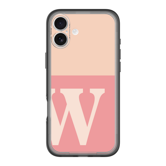 Slim Protection Premium Case［ オリジナル - initial two tone - W pink ］