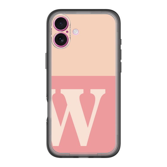Slim Protection Premium Case［ オリジナル - initial two tone - W pink ］
