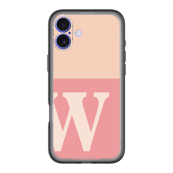 Slim Protection Premium Case［ オリジナル - initial two tone - W pink ］