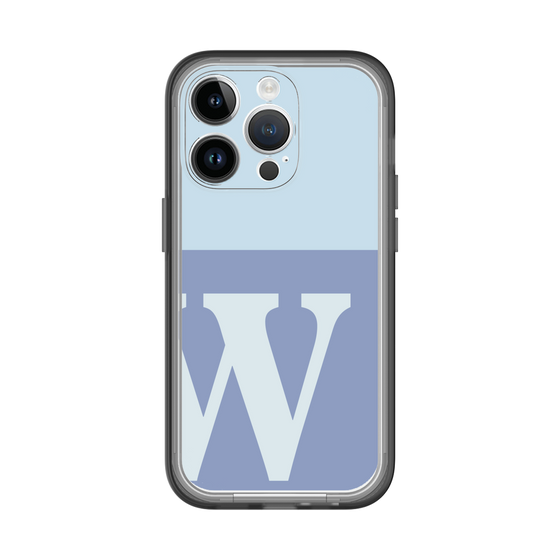 Slim Protection Premium Case［ オリジナル - initial two tone - W blue ］