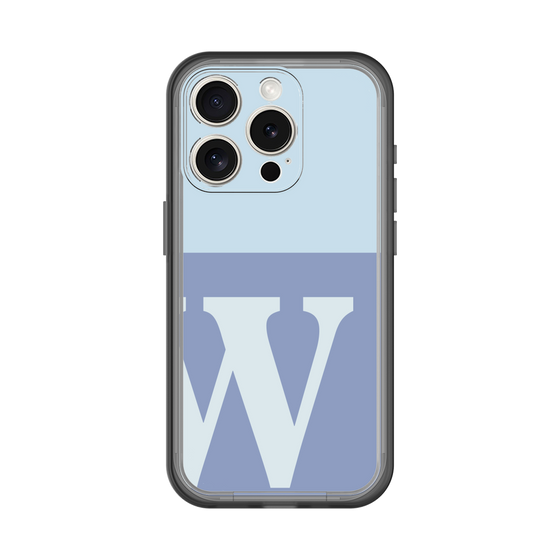 Slim Protection Premium Case［ オリジナル - initial two tone - W blue ］