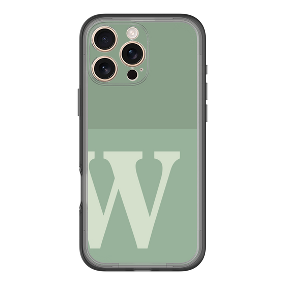 Slim Protection Premium Case［ オリジナル - initial two tone - W green ］