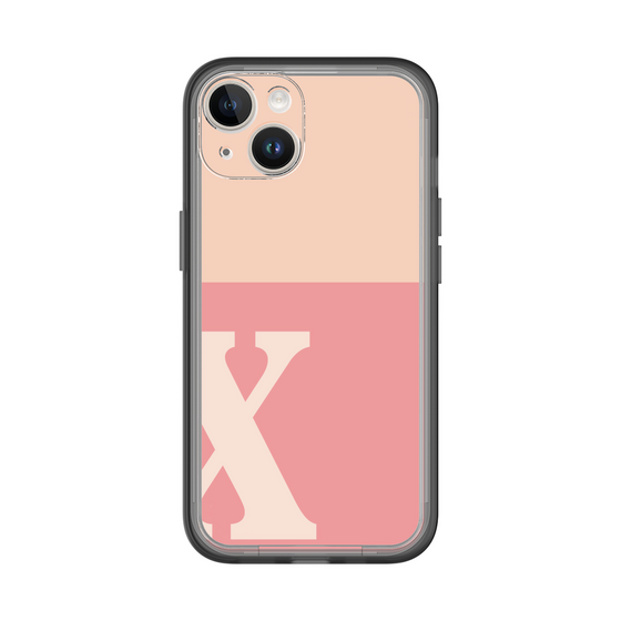 Slim Protection Premium Case［ オリジナル - initial two tone - X pink ］