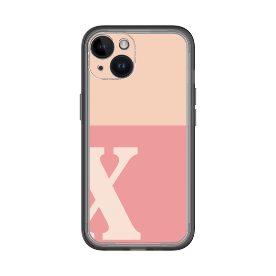 Slim Protection Premium Case［ オリジナル - initial two tone - X pink ］