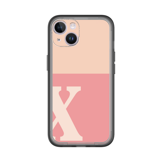 Slim Protection Premium Case［ オリジナル - initial two tone - X pink ］