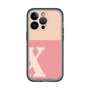 Slim Protection Premium Case［ オリジナル - initial two tone - X pink ］