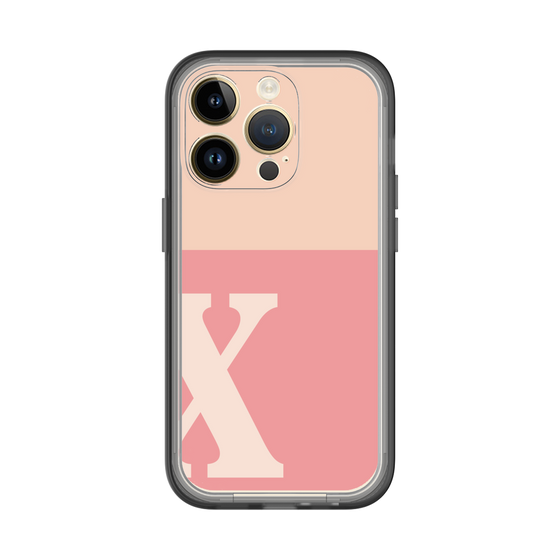Slim Protection Premium Case［ オリジナル - initial two tone - X pink ］