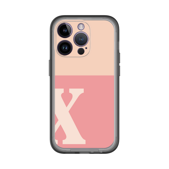 Slim Protection Premium Case［ オリジナル - initial two tone - X pink ］