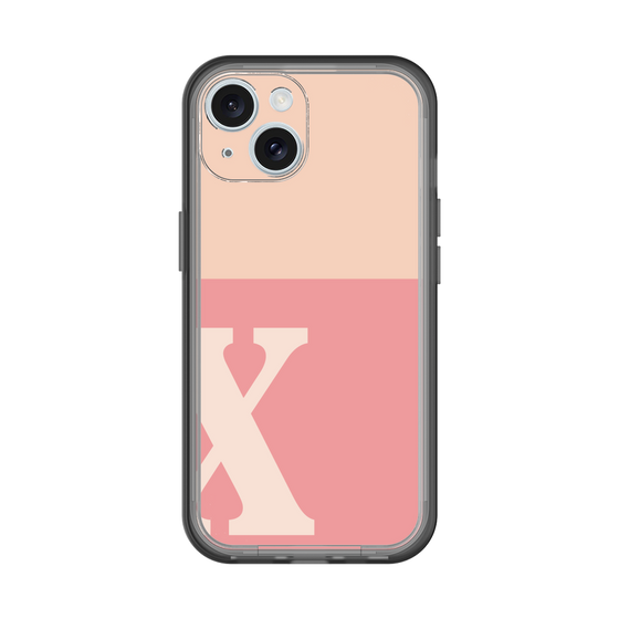 Slim Protection Premium Case［ オリジナル - initial two tone - X pink ］