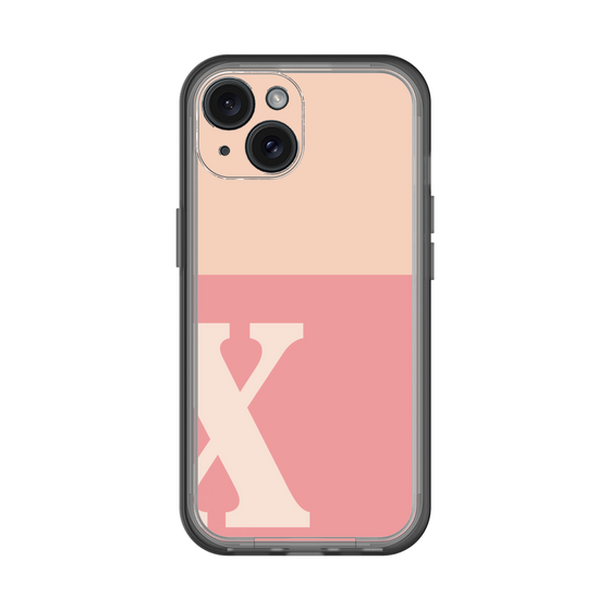 Slim Protection Premium Case［ オリジナル - initial two tone - X pink ］