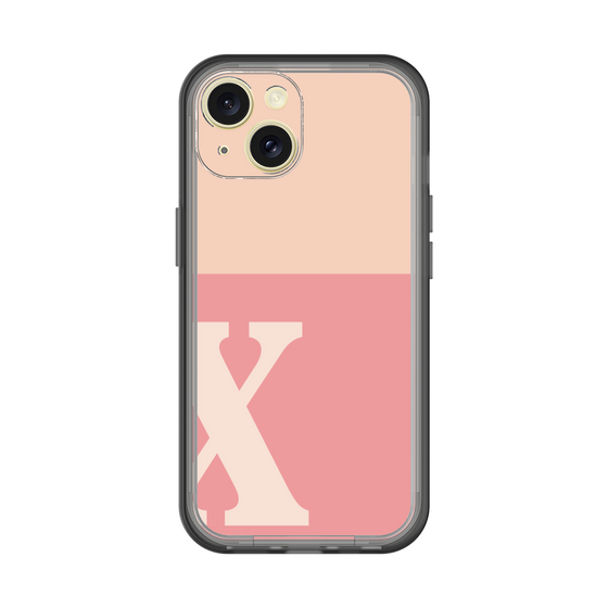 Slim Protection Premium Case［ オリジナル - initial two tone - X pink ］