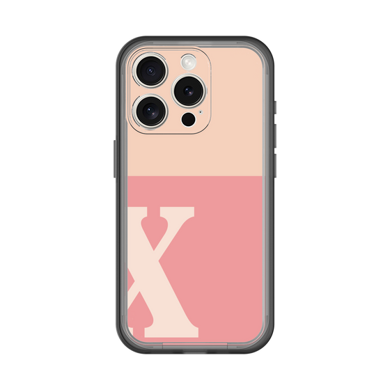 Slim Protection Premium Case［ オリジナル - initial two tone - X pink ］