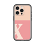 Slim Protection Premium Case［ オリジナル - initial two tone - X pink ］