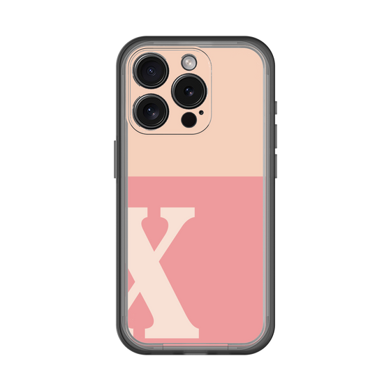 Slim Protection Premium Case［ オリジナル - initial two tone - X pink ］