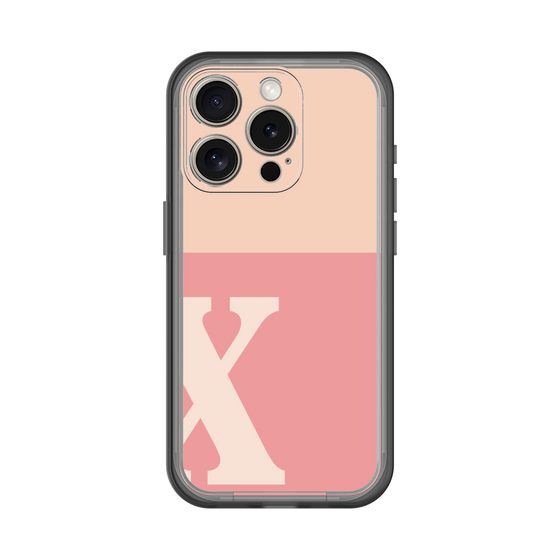Slim Protection Premium Case［ オリジナル - initial two tone - X pink ］