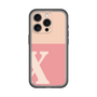 Slim Protection Premium Case［ オリジナル - initial two tone - X pink ］