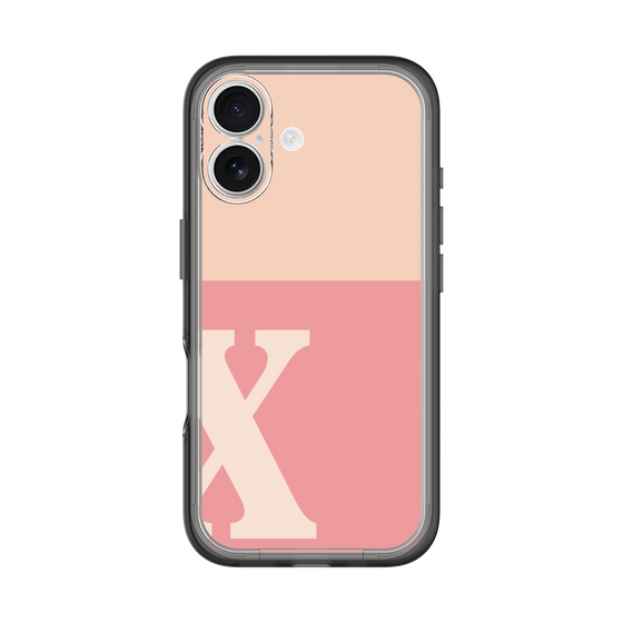 Slim Protection Premium Case［ オリジナル - initial two tone - X pink ］