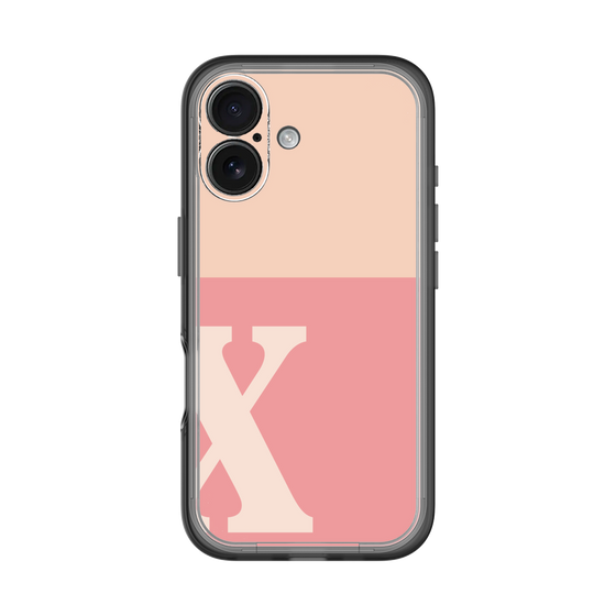 Slim Protection Premium Case［ オリジナル - initial two tone - X pink ］