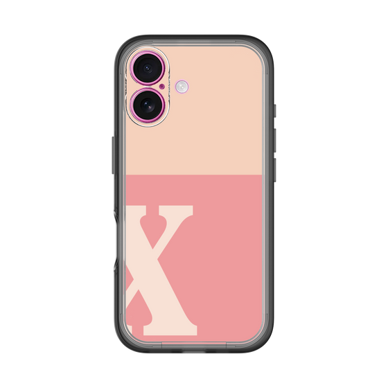 Slim Protection Premium Case［ オリジナル - initial two tone - X pink ］
